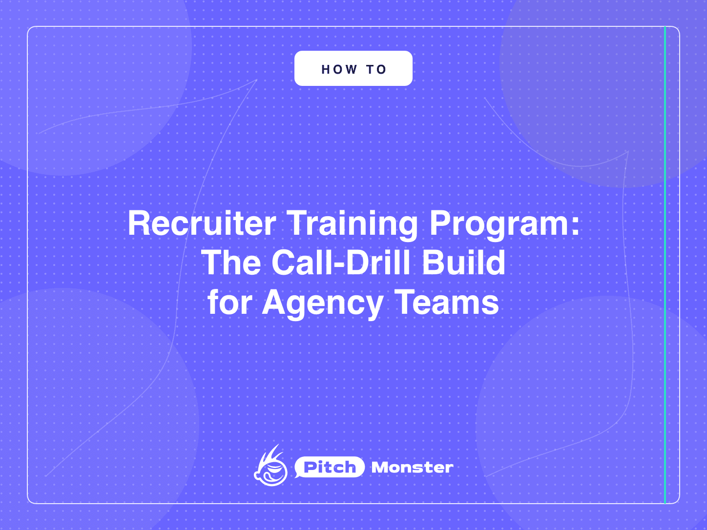 The PitchMonster sales training platform interface, showing AI role-play scenarios a recruiter can practice from the dashboard