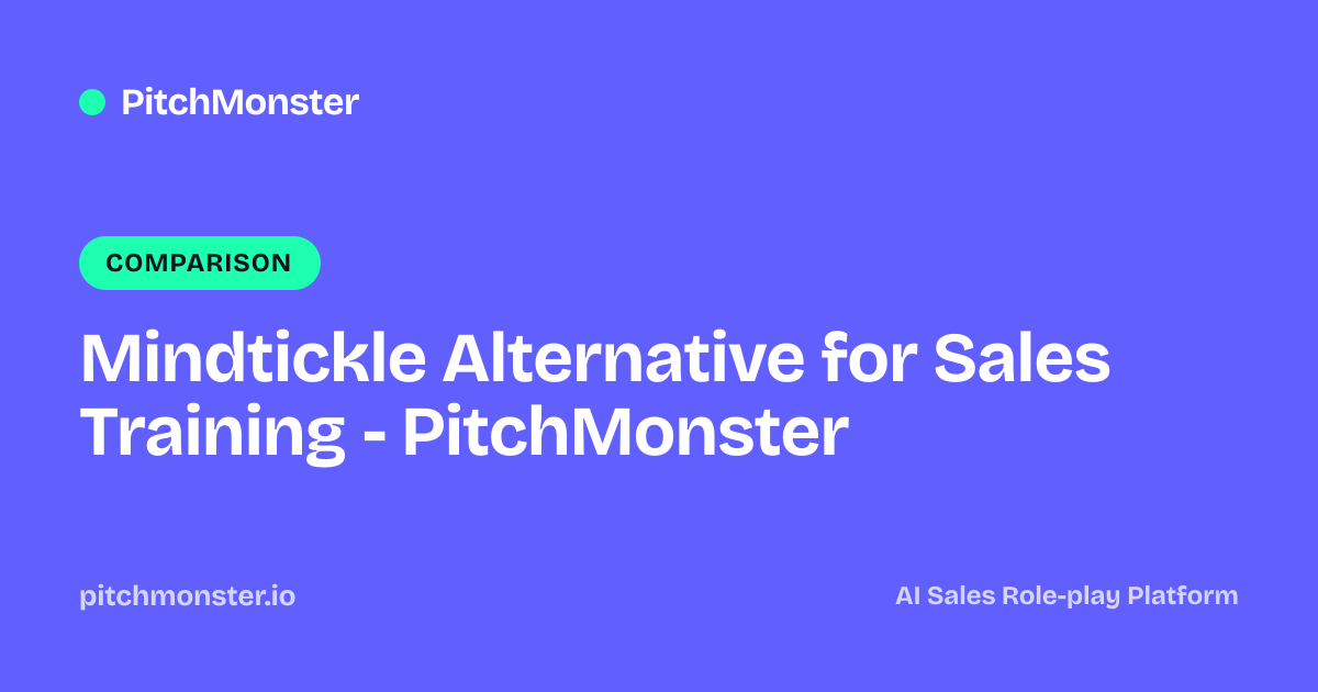 Mindtickle Alternative for Sales Training - PitchMonster